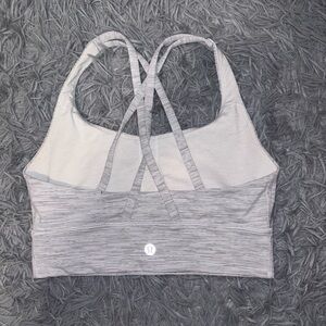 Lululemon Energy Bra Women’s Size 4 Ombre Melange Space Dye Gray Sports Bra Yoga